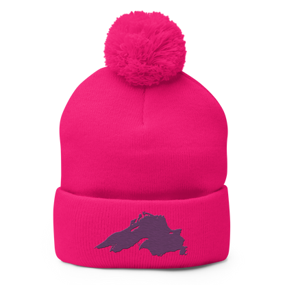 Lake Superior Pom-Pom Beanie | Plum