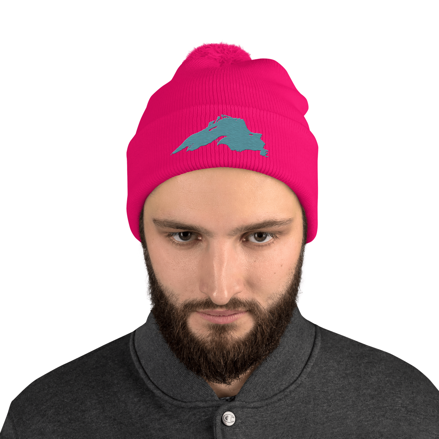 Lake Superior Pom-Pom Beanie | Huron Blue