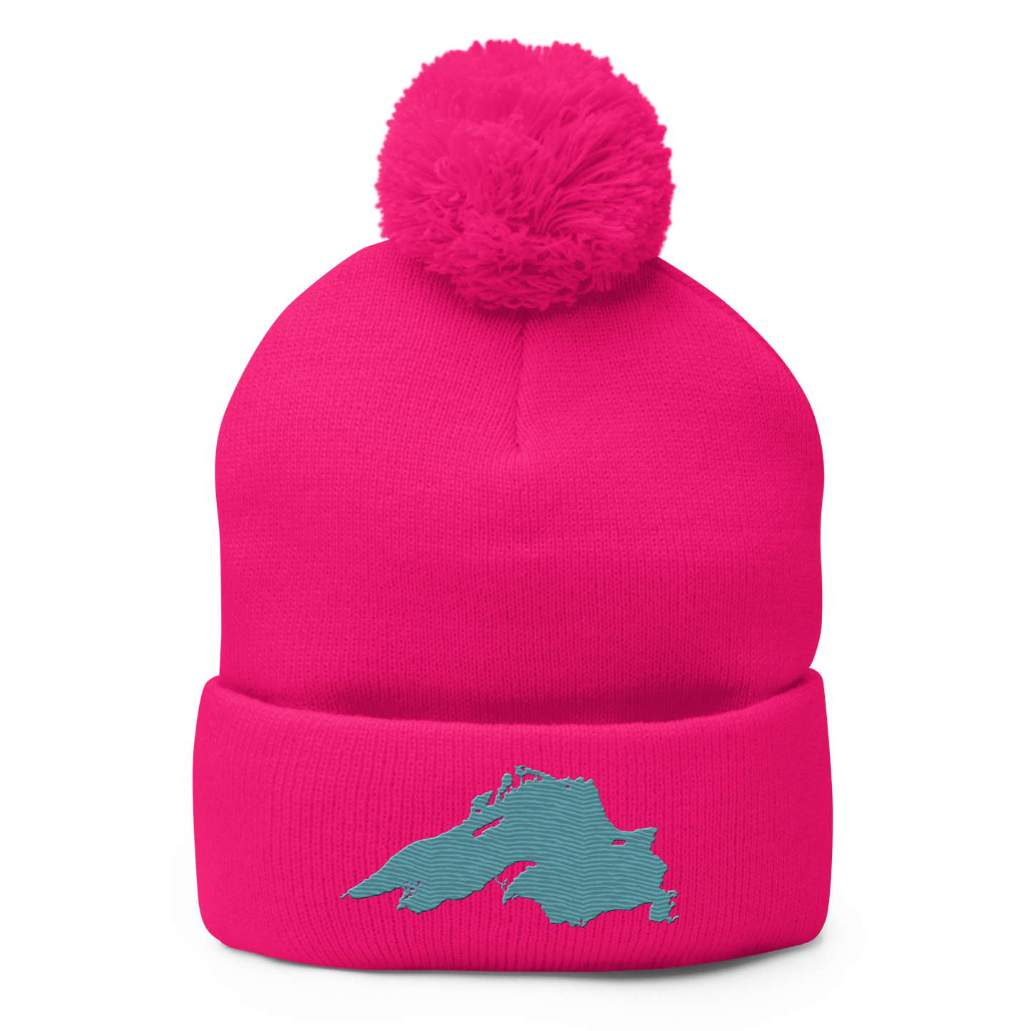 Lake Superior Pom-Pom Beanie | Huron Blue