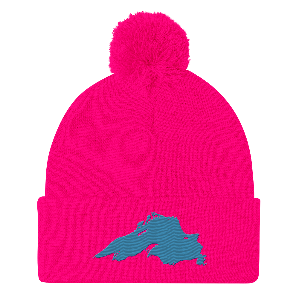 Lake Superior Pom-Pom Beanie | Traverse Blue