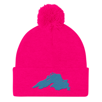 Lake Superior Pom-Pom Beanie | Traverse Blue