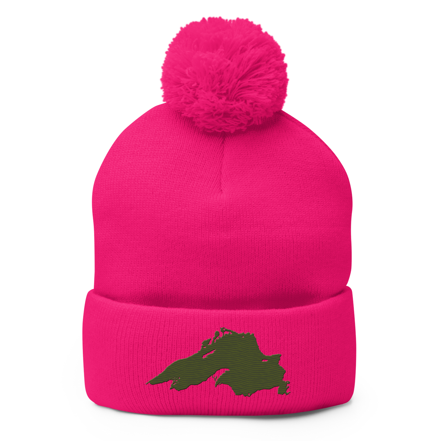 Lake Superior Pom-Pom Beanie | Army Green