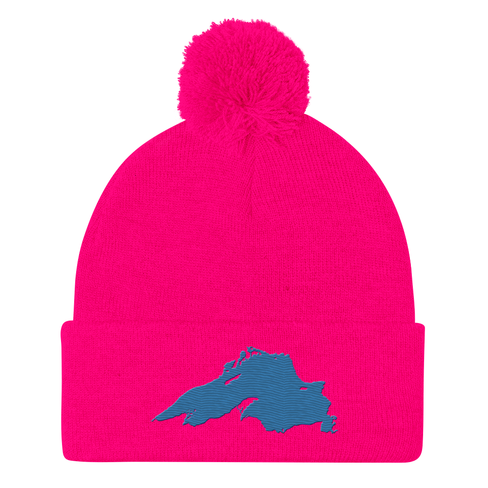 Lake Superior Pom-Pom Beanie | Superior Blue