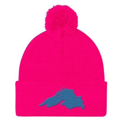 Lake Superior Pom-Pom Beanie | Superior Blue