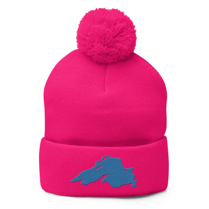 Lake Superior Pom-Pom Beanie | Superior Blue