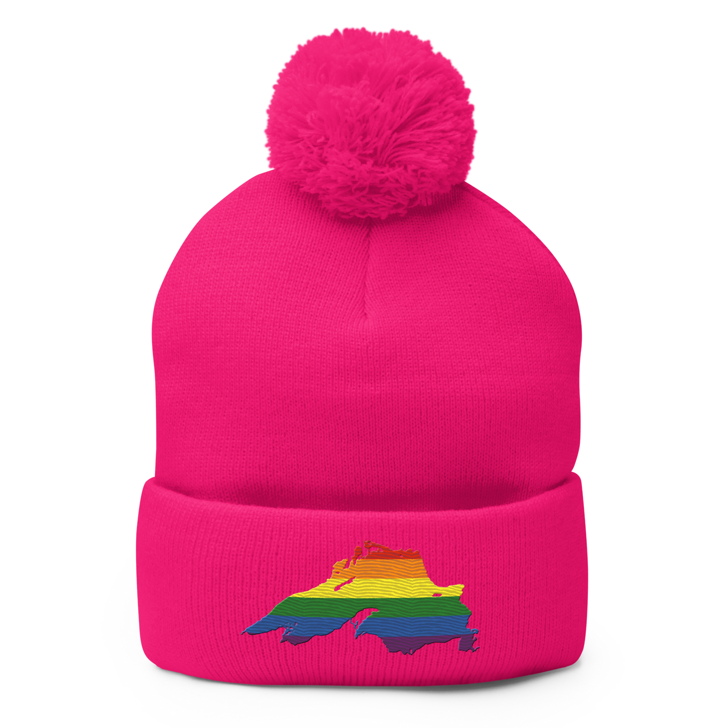 Lake Superior Pom-Pom Beanie | Rainbow Pride Edition