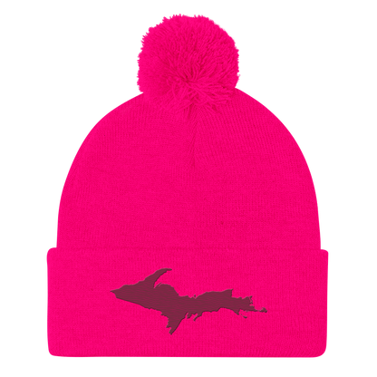 Upper Peninsula Pom-Pom Beanie | Ruby Red