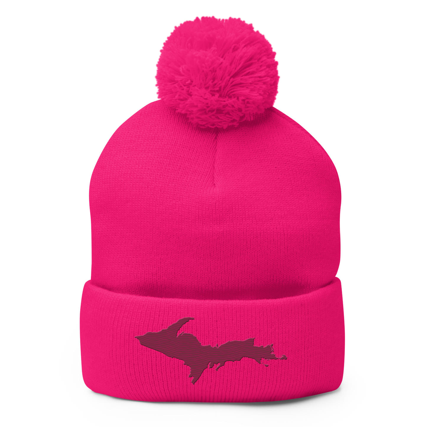 Upper Peninsula Pom-Pom Beanie | Ruby Red