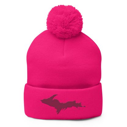 Upper Peninsula Pom-Pom Beanie | Ruby Red