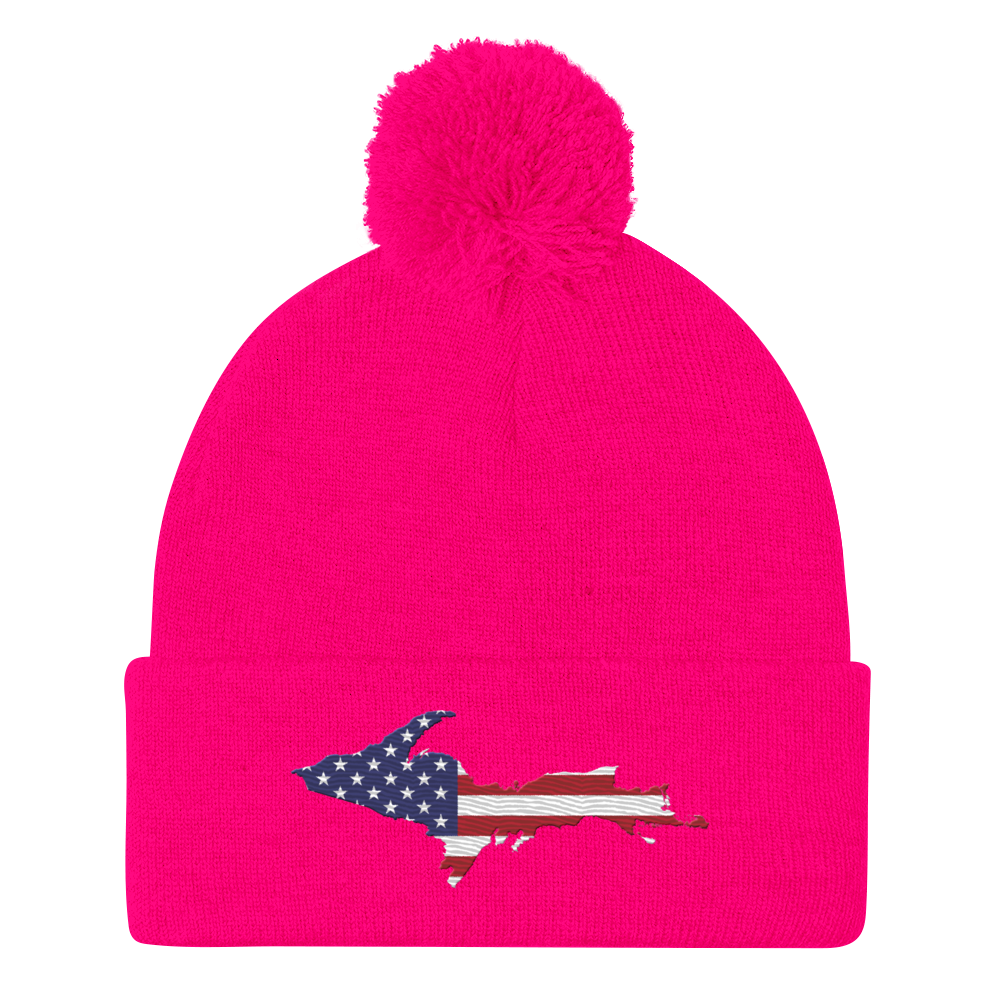 Upper Peninsula Pom-Pom Beanie | Patriotic Edition