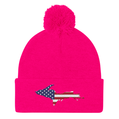 Upper Peninsula Pom-Pom Beanie | Patriotic Edition