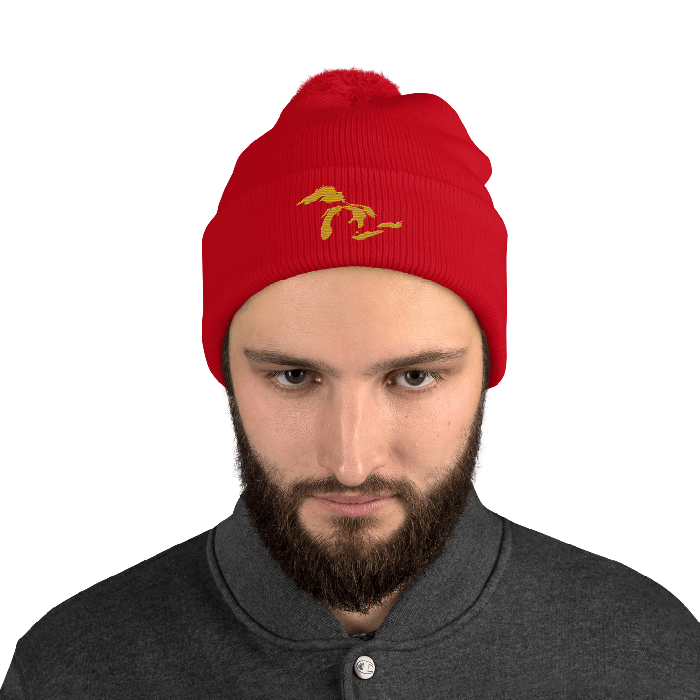 Great Lakes Pom-Pom Beanie (Gold)