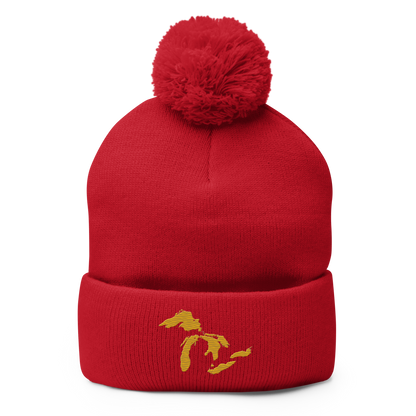 Great Lakes Pom-Pom Beanie (Gold)