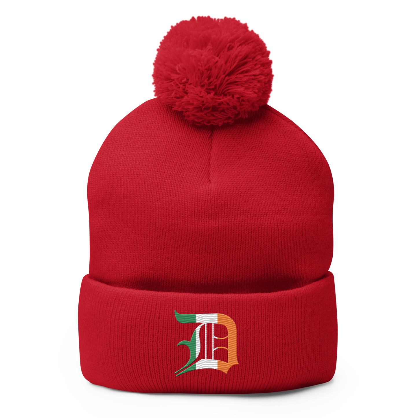 Detroit 'Old English D' Pom-Pom Beanie (Irish Edition)