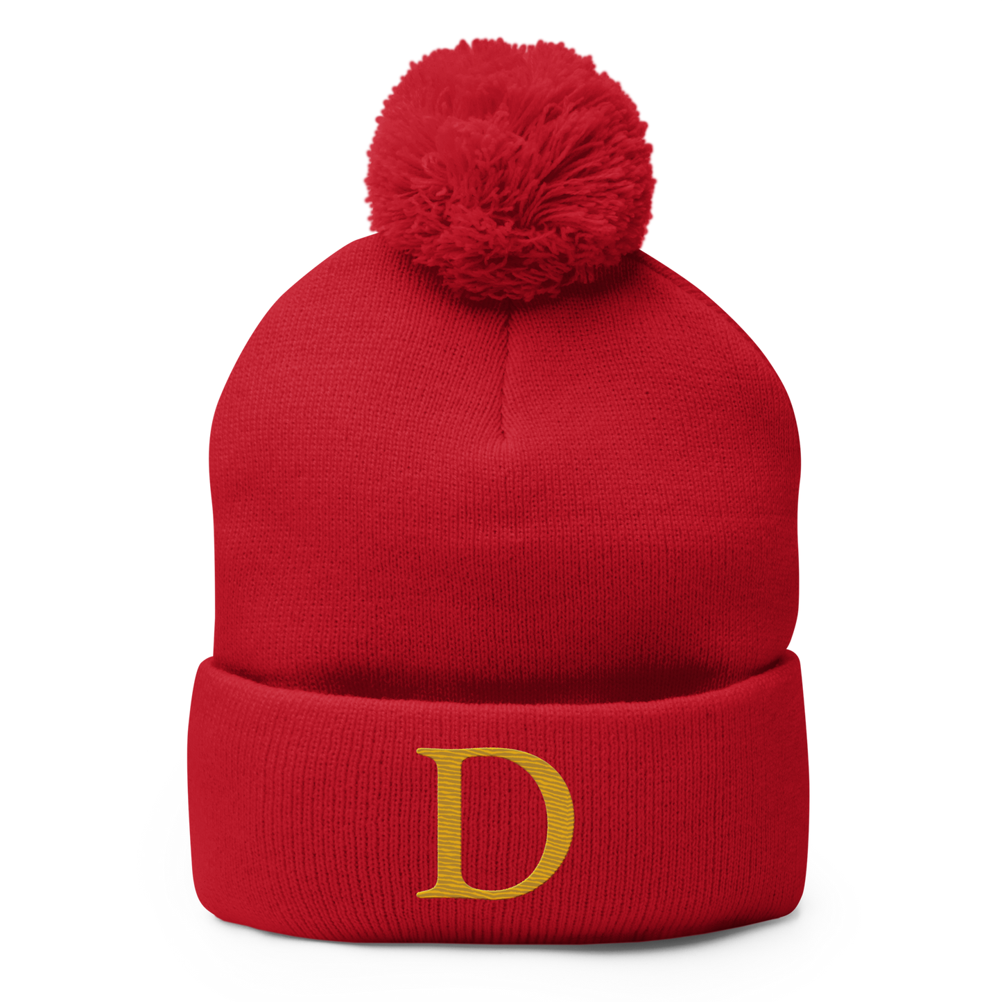 Detroit 'Old French D' Pom-Pom Beanie (Gold)