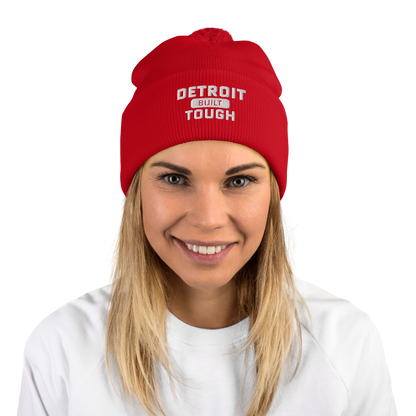 'Built Detroit Tough' Pom-Pom Beanie