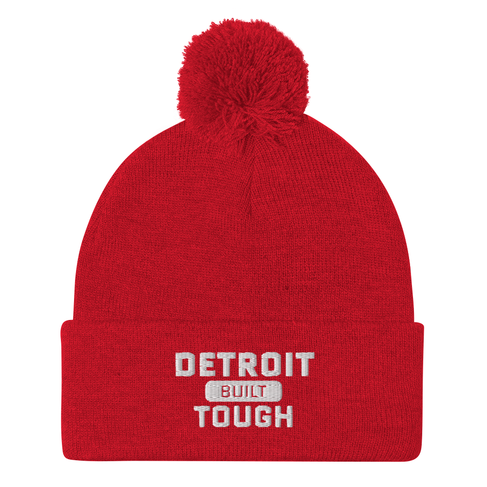 'Built Detroit Tough' Pom-Pom Beanie