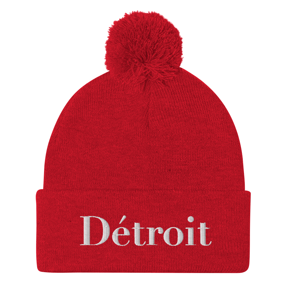 'Détroit' Pom-Pom Beanie (Didone Font)