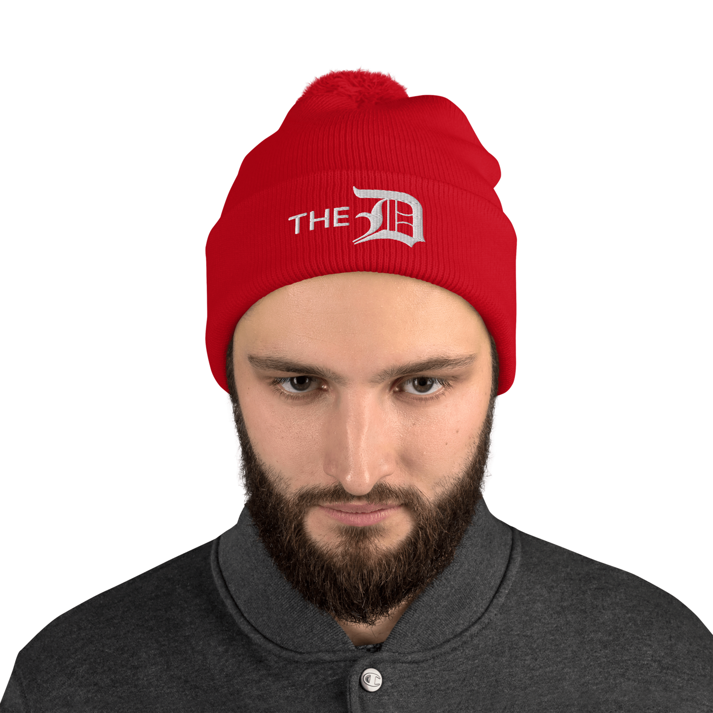 Detroit 'The D' Pom-Pom Beanie