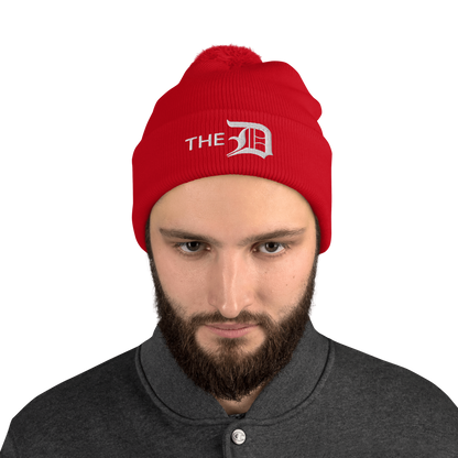 Detroit 'The D' Pom-Pom Beanie