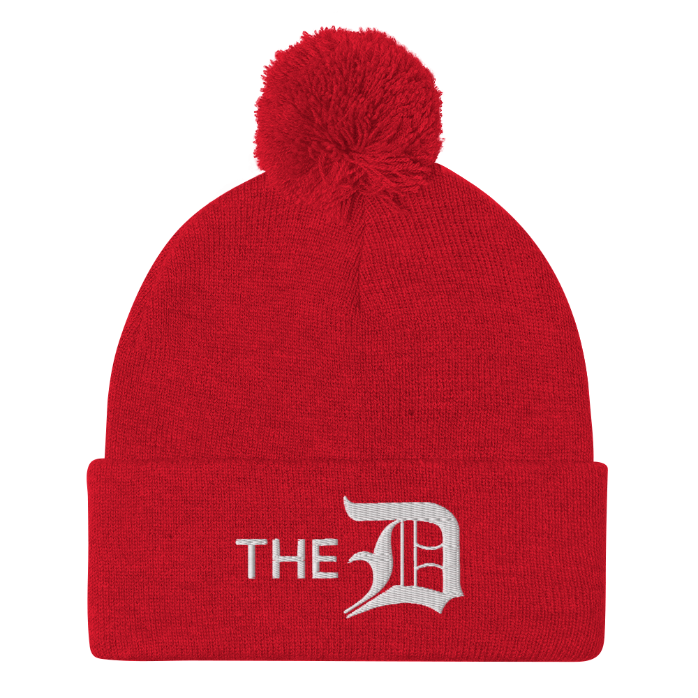 Detroit 'The D' Pom-Pom Beanie