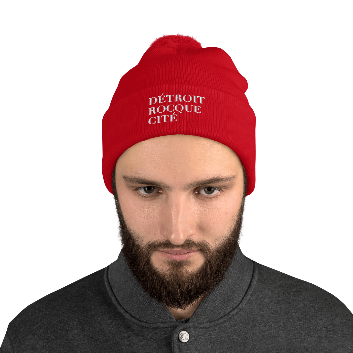 'Détroit Rocque Cité' Pom-Pom Beanie