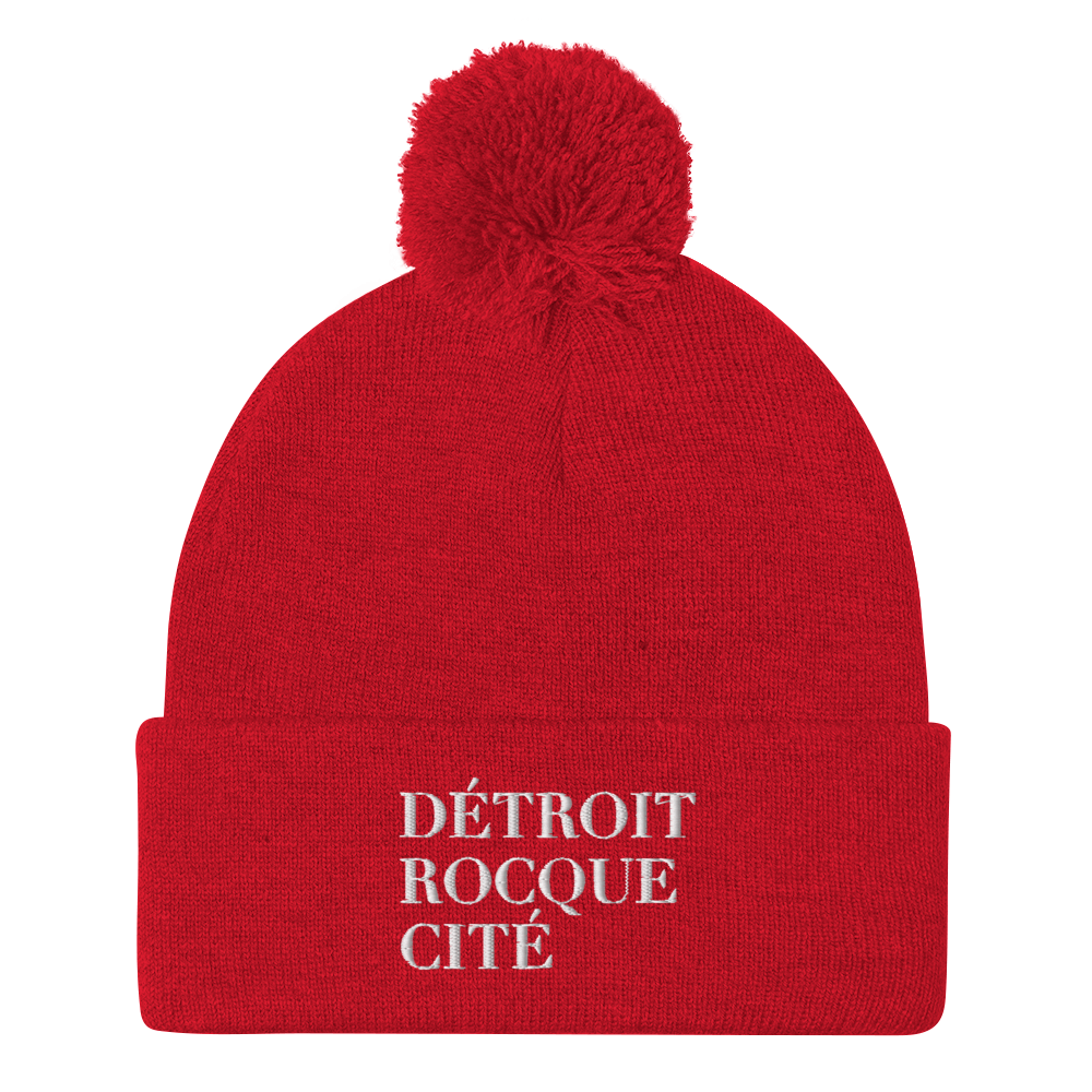 'Détroit Rocque Cité' Pom-Pom Beanie