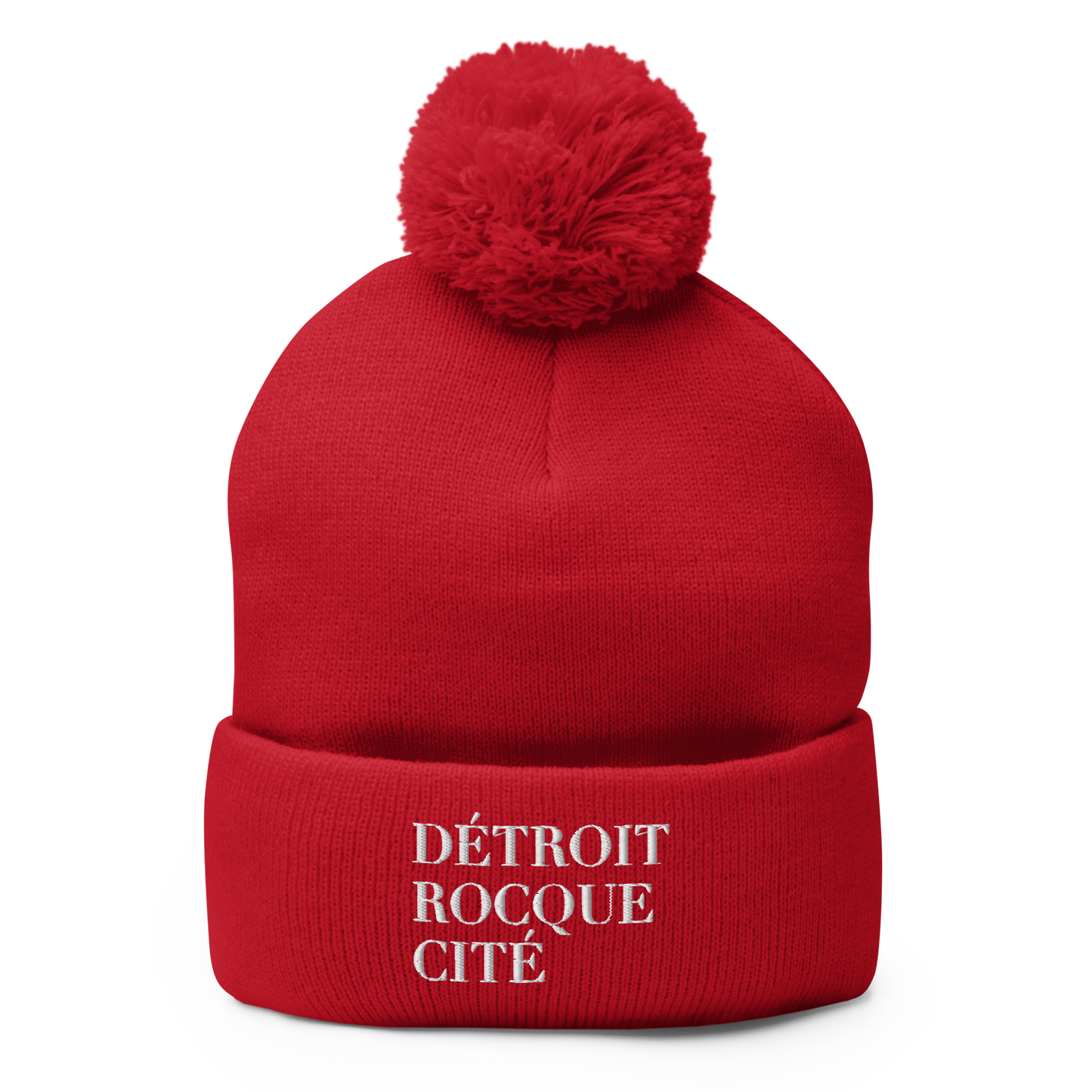 'Détroit Rocque Cité' Pom-Pom Beanie