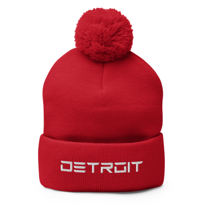 'Detroit' Pom-Pom Beanie (Electric Font)