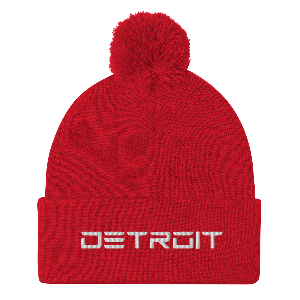 'Detroit' Pom-Pom Beanie (Electric Font)