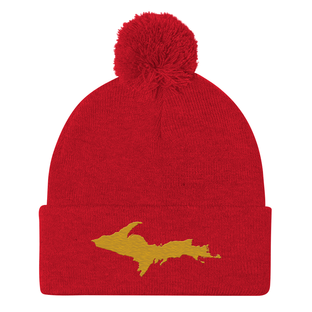 Upper Peninsula Pom-Pom Beanie | Gold