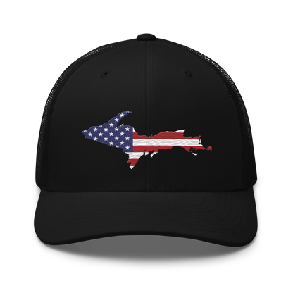 Michigan Upper Peninsula Trucker Hat (Patriot Edition)