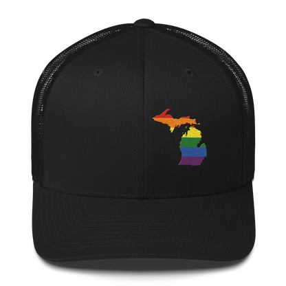 Michigan Trucker Hat (Rainbow Pride Edition)