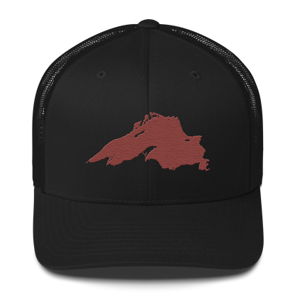 Lake Superior Trucker Hat | Ore Dock Red