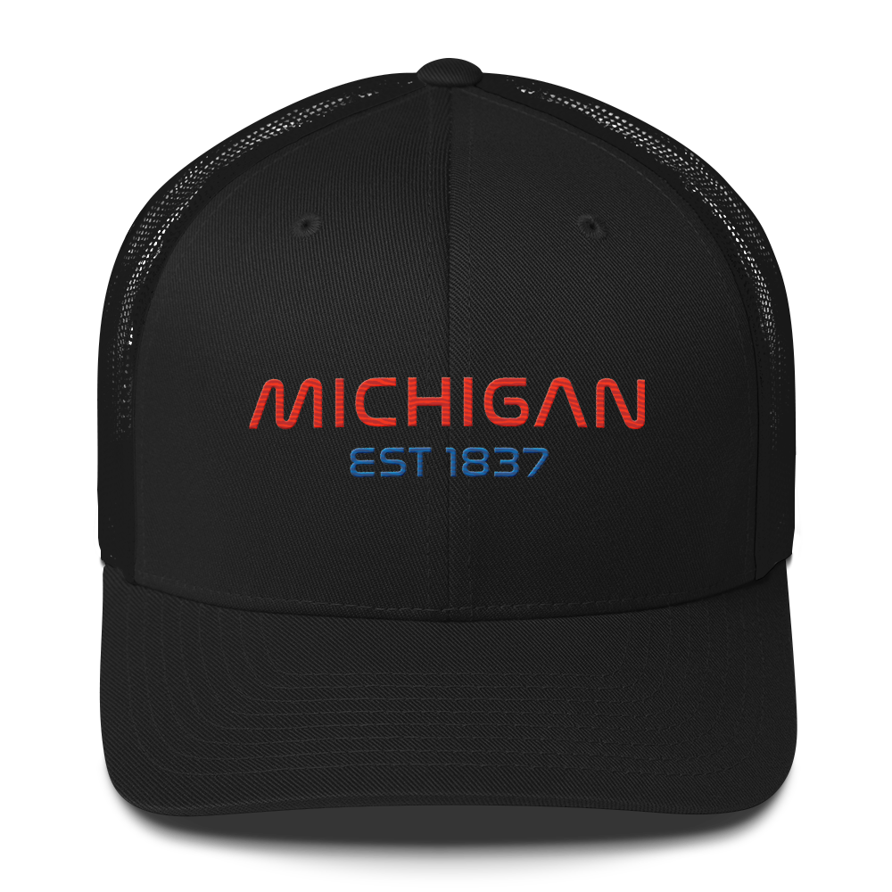 'Michigan EST 1837' Trucker Hat | Space Agency Parody