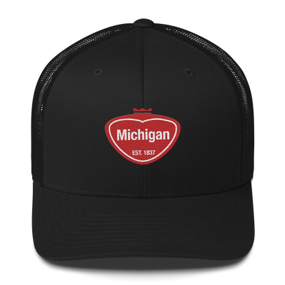 'Michigan EST 1837' Trucker Hat | Local Pop Parody