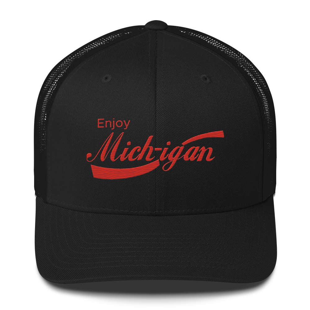 'Enjoy Michigan' Trucker Hat | Sodapop Parody