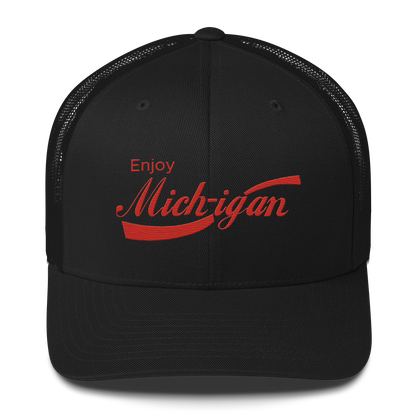 'Enjoy Michigan' Trucker Hat | Sodapop Parody