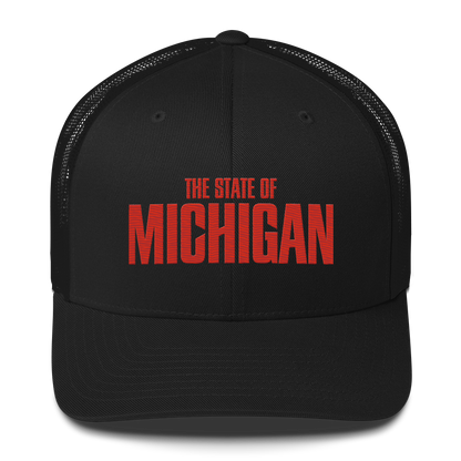 'The State of Michigan' Trucker Hat | Flying Superhero Parody