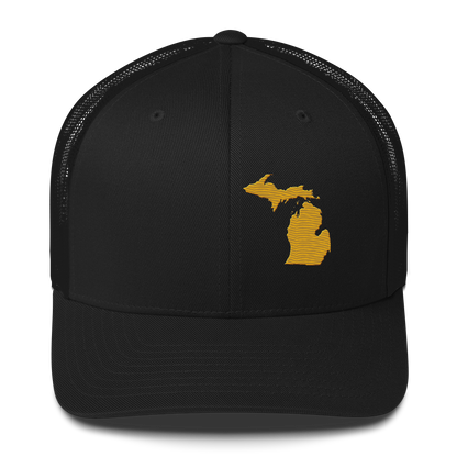 Michigan Trucker Hat | Gold Outline