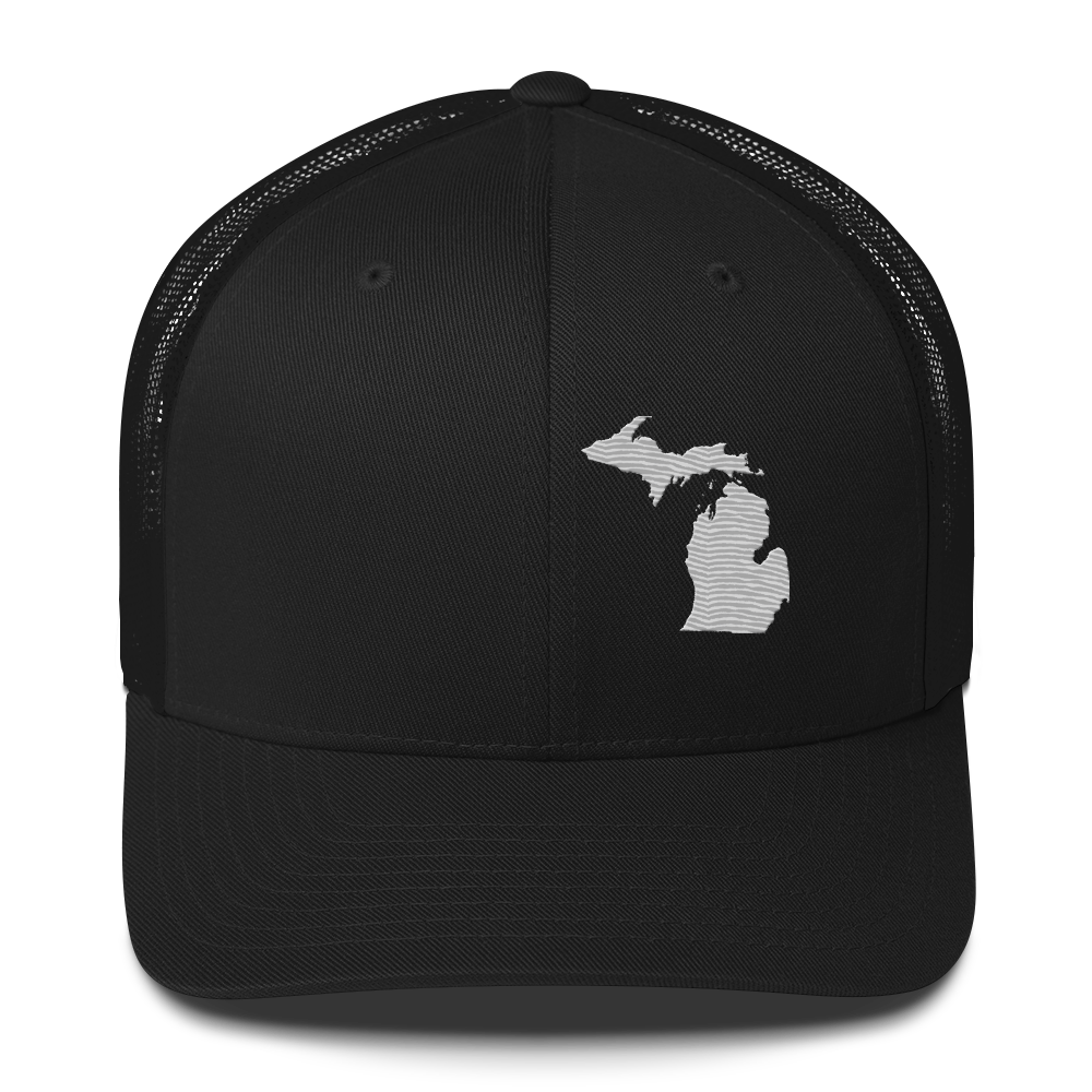 Michigan Trucker Hat | Platinum Outline