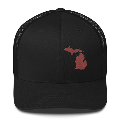 Michigan Trucker Hat | Ore Dock Red Outline