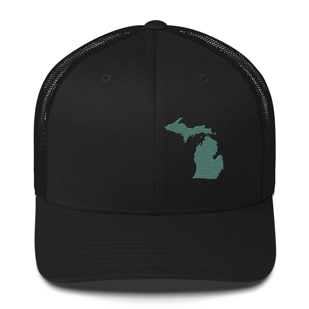 Michigan Trucker Hat | Copper Green Outline