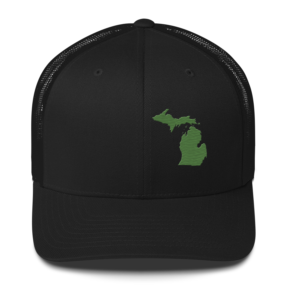 Michigan Trucker Hat | Pine Green Outline