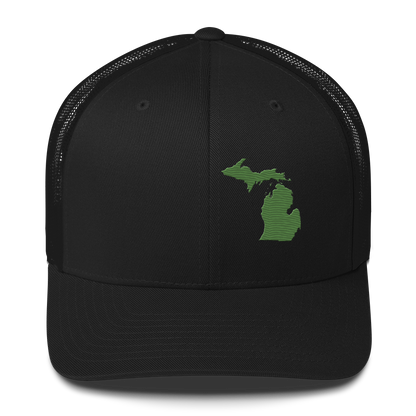 Michigan Trucker Hat | Pine Green Outline