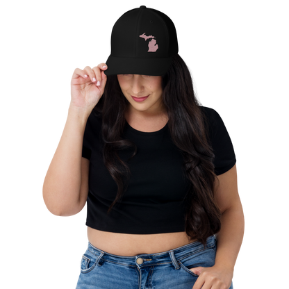 Michigan Trucker Hat | Cherry Blossom Pink Outline