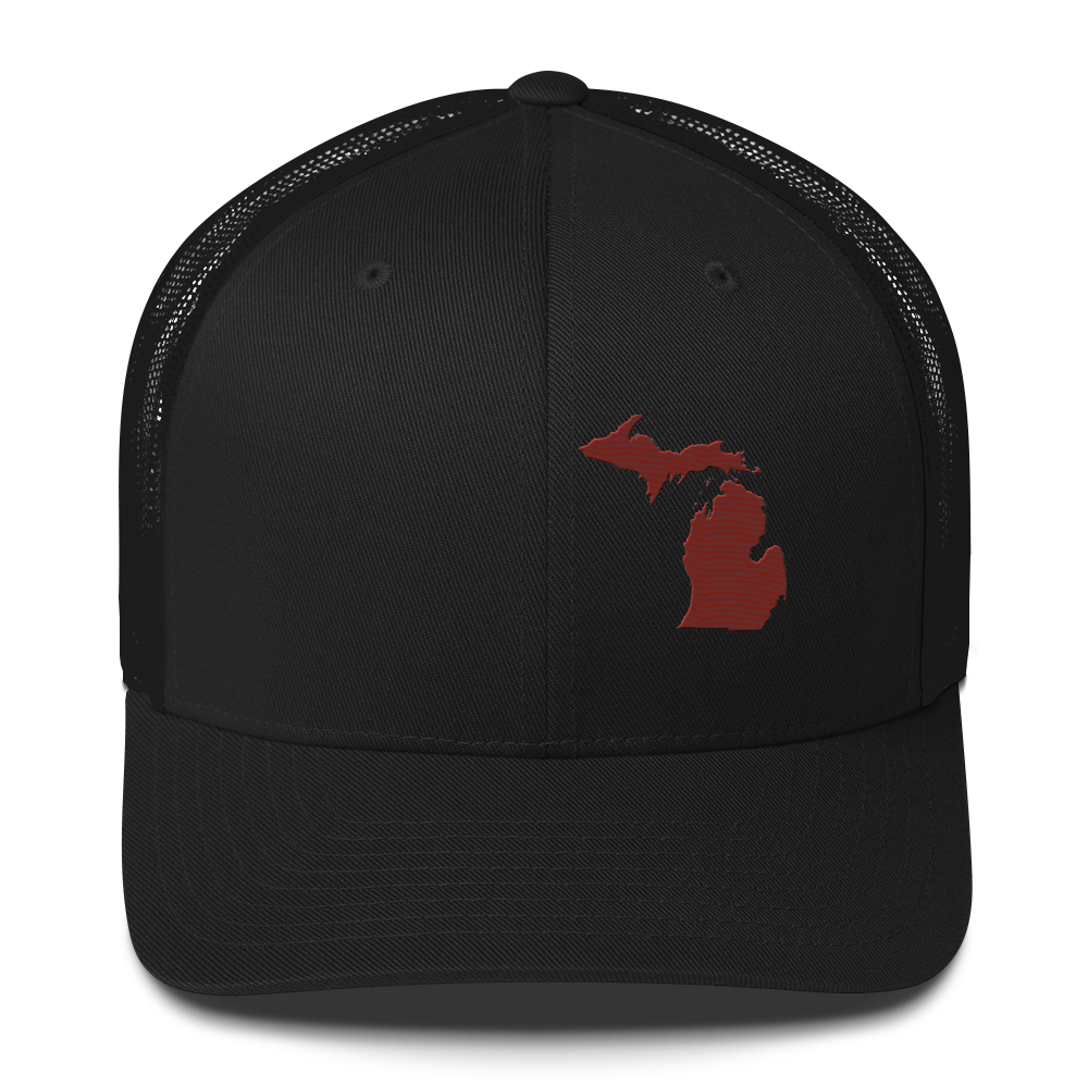 Michigan Trucker Hat | Cherryland Red Outline