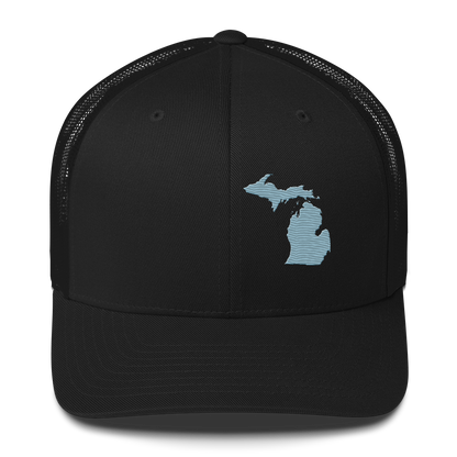 Michigan Trucker Hat | Opal Blue Outline