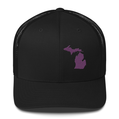 Michigan Trucker Hat | Plum Outline