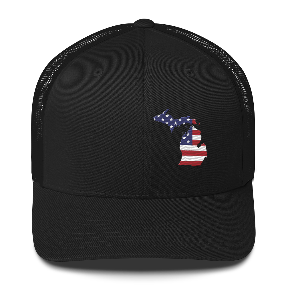 Michigan Trucker Hat | Patriotic Outline